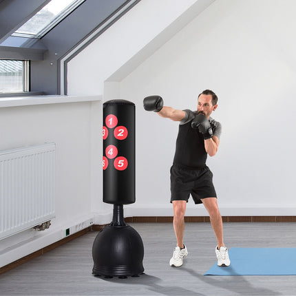 Freestanding punching bag 165cm, Heavy Duty, suction base