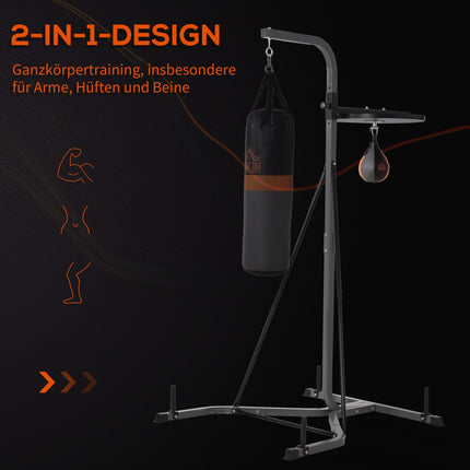 Book bag stand with 20 kg bag & ball, adjustable steel