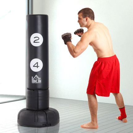 Freestanding 176cm Heavy Duty punching bag with vinyl pad