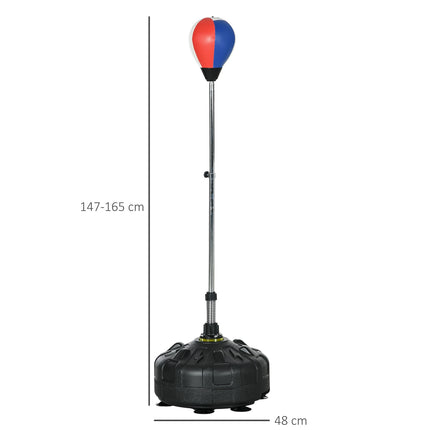 Adjustable standing punching bag 147-165 cm, Black