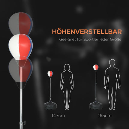 Adjustable standing punching bag 147-165 cm, Black