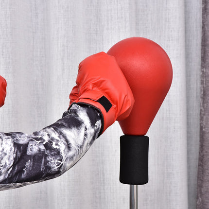 Punching Ball with Stand, 136-154cm Height Adjustable Punching Bag, Standing Punching Ball with Boxing Gloves, for Teens and Adults, for Equipment, Stress Relief, Fitness, Red
