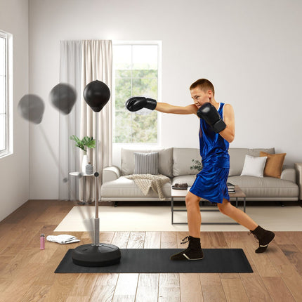 Adjustable punch ball set, 125-145 cm with gloves and pump