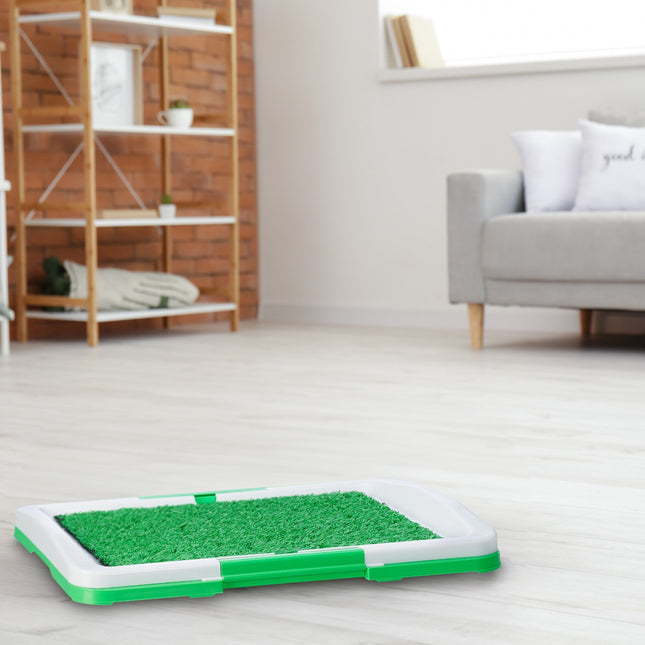 Puppy Litter Tray with Grass – Easy Clean Dog Toilet