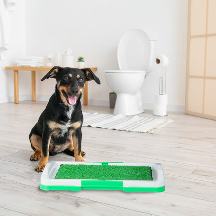 Puppy Litter Tray with Grass – Easy Clean Dog Toilet