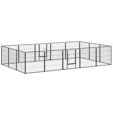 Puppy Playpen, 16 Panels, Foldable with Door, 3.2m x 3.2m