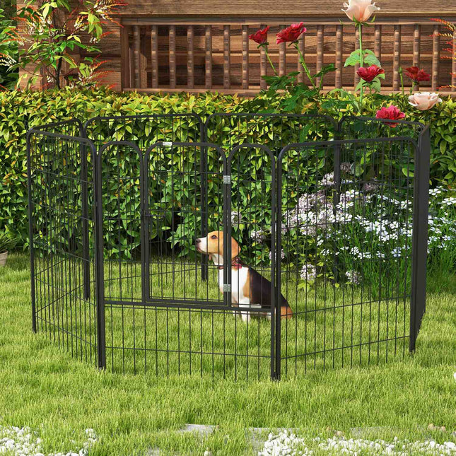 Metal Outdoor Dog Playpen - Customizable Shape, Door