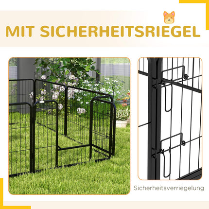Puppy playpen Outdoor enclosure - 8 panels, door, 60x80 cm