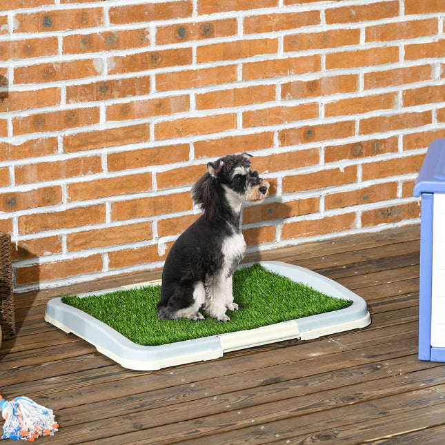 Artificial grass dog toilet, blue, 63x48.5 cm