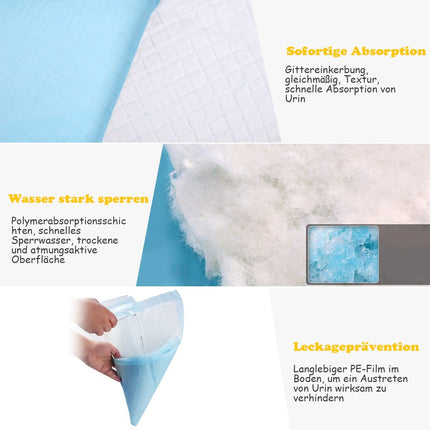 Puppy Training Pads, 75x90 cm, 100 Pack, Leak-Proof, 5-Layer