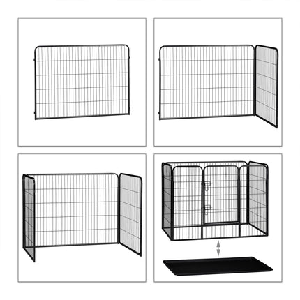 Puppy kennel with floor