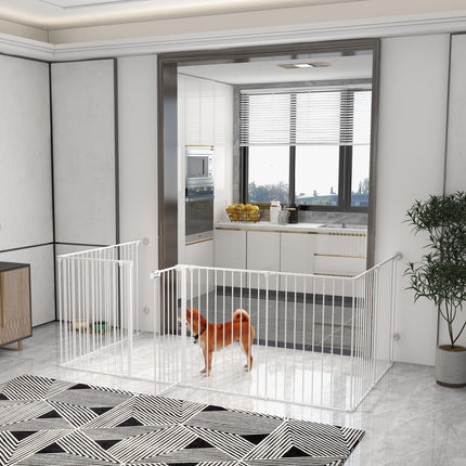 Dog playpen, 90 cm high, collapsible 8-panel outdoor enclosure