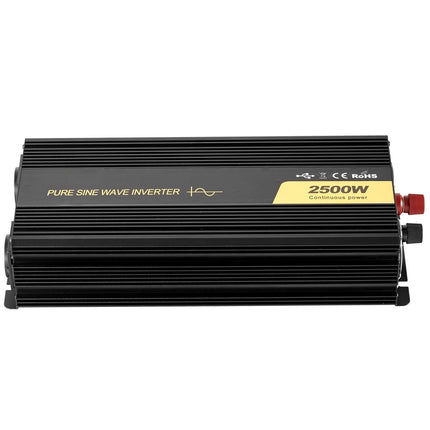 Pure Sine Wave Inverter 2500W, 12V-230V, LCD Remote
