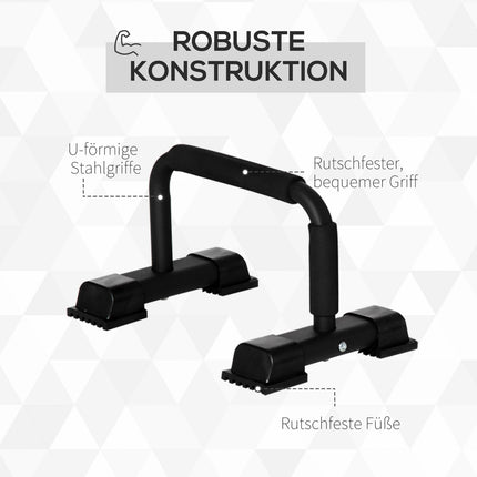 Non-slip steel push-up bars with 2 pcs