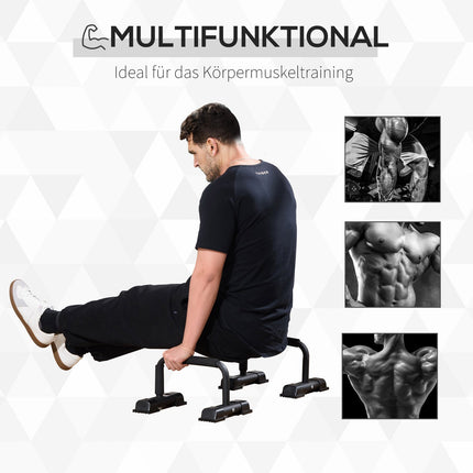 Non-slip steel push-up bars with 2 pcs