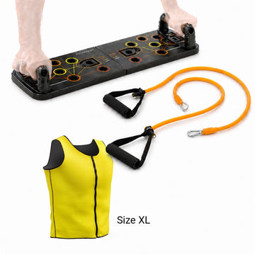 Push-Up Board and Men's Sauna Vest XL by InnovaGoods, Resistance Bands, 100 kg