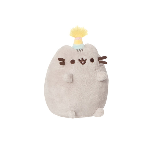 Pusheen Soft Toy Sitting Pusheen With Party Hat, 10 Cm