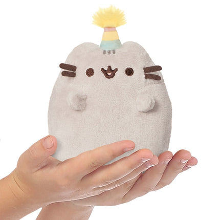 Pusheen Soft Toy Sitting Pusheen With Party Hat, 10 Cm
