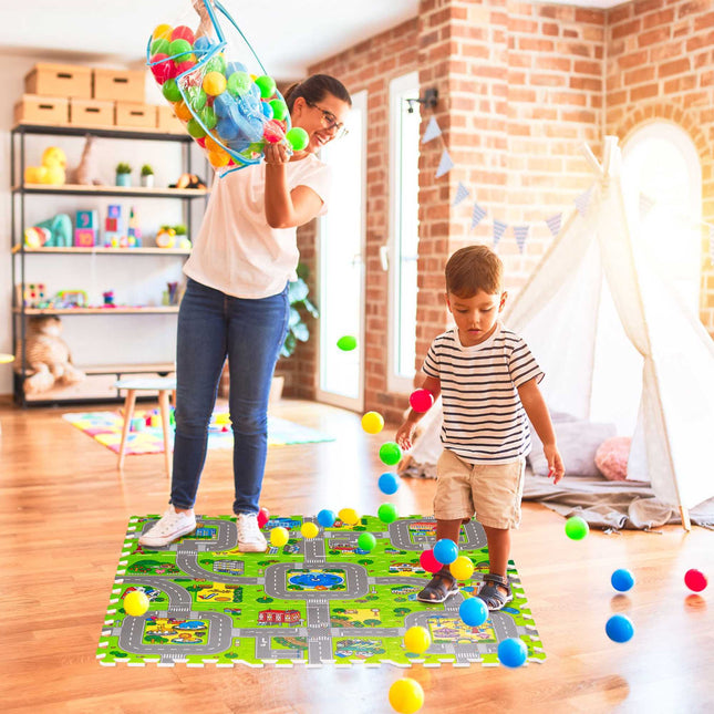Puzzle Mat Road with Animals