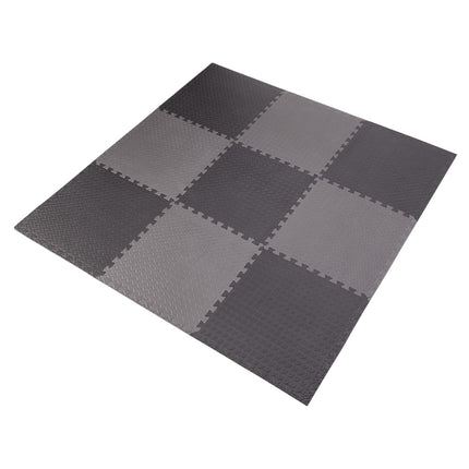 Puzzle Mat for Gym Equipment, Dark Gray, 9 Pieces