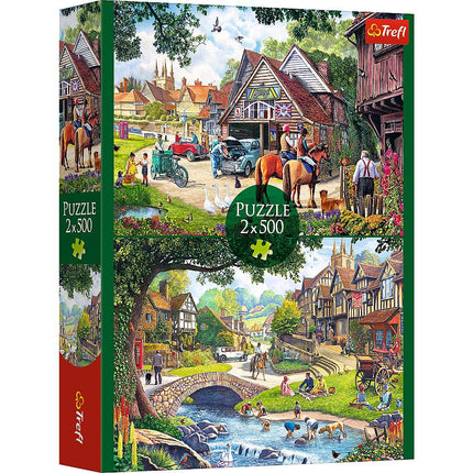 Puzzle Set, Idyllic Life, 2 Packs of 500 Pieces