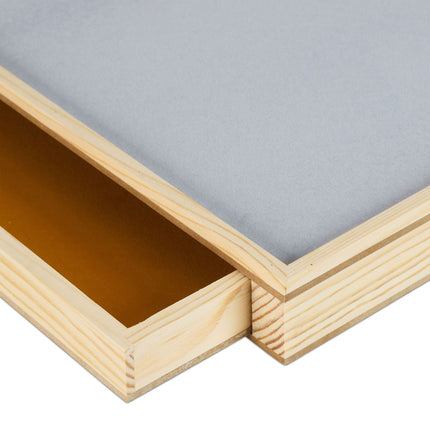 Puzzle board with 4 drawers