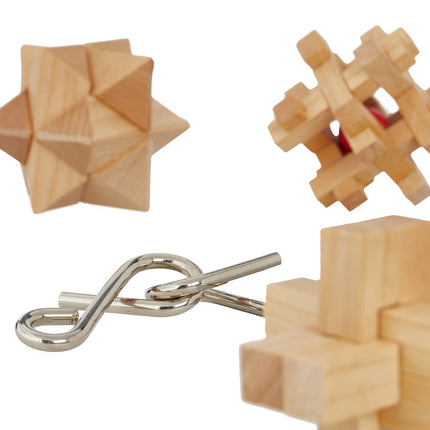 Puzzle in wood and metal