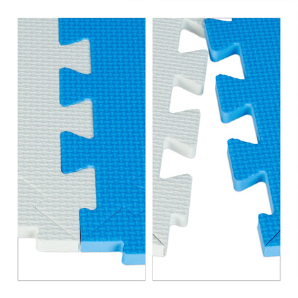 Puzzle mat blue-white