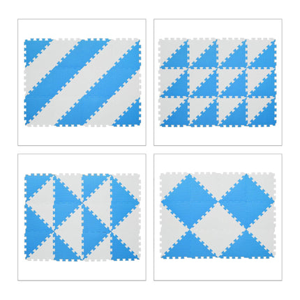 Puzzle mat blue-white