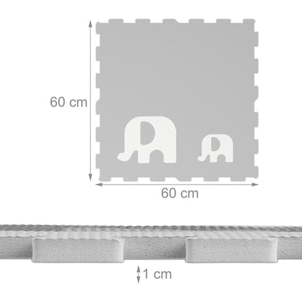 Puzzle mat elephants