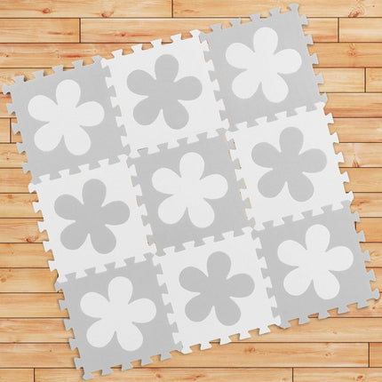 Puzzle mat floral pattern