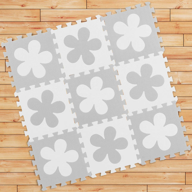 Puzzle mat floral pattern