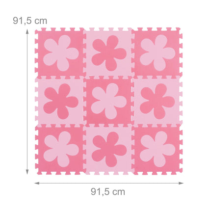 Puzzle mat floral pattern