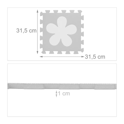 Puzzle mat floral pattern