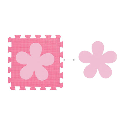 Puzzle mat floral pattern