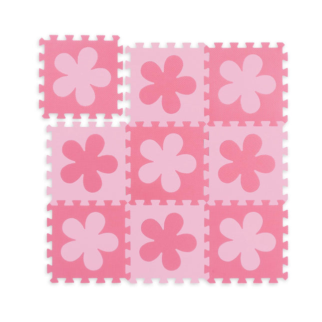 Puzzle mat floral pattern