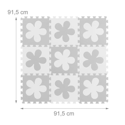 Puzzle mat floral pattern