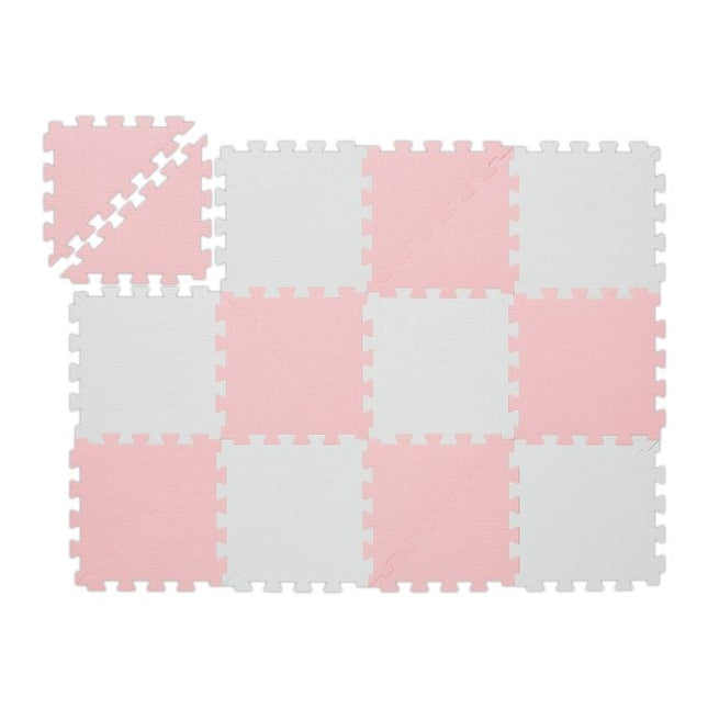 Puzzle mat pink-white