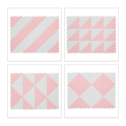 Puzzle mat pink-white