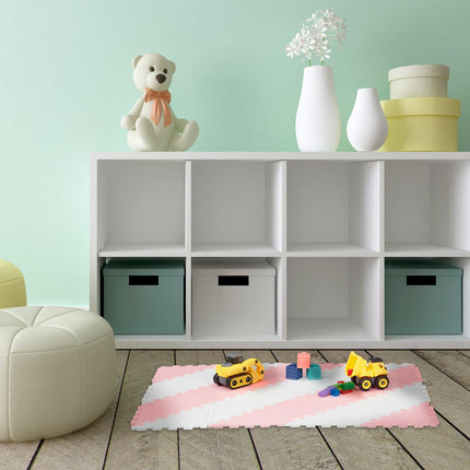 Puzzle mat pink-white