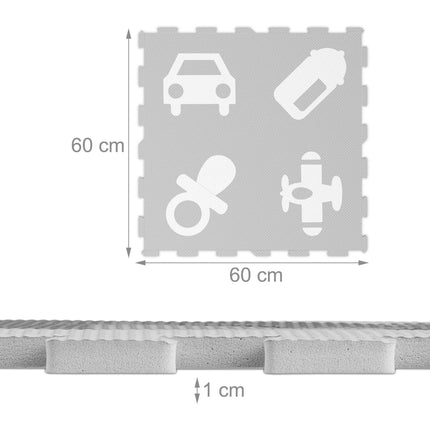 Puzzle mats with symbols