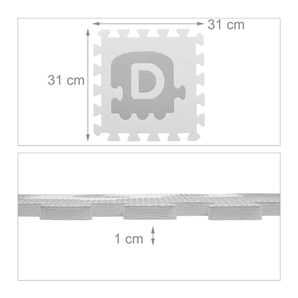 Puzzle mat with ABC and numbers