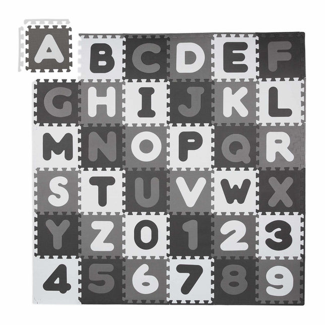 Puzzle mat with ABC and numbers