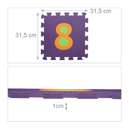 Puzzle mat with ABC and numbers