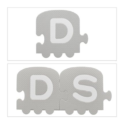 Puzzle mat with ABC and numbers