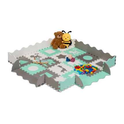 Puzzle mat with edge