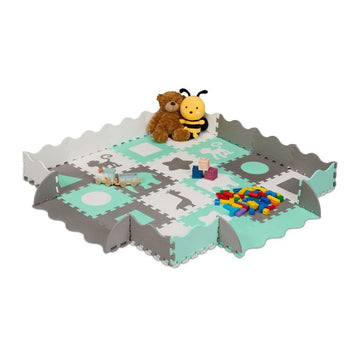 Puzzle mat with edge