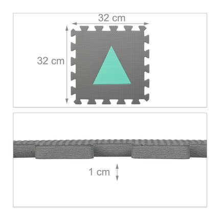 Puzzle mat with edge