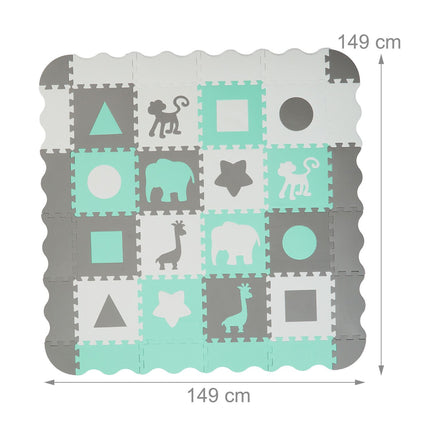Puzzle mat with edge