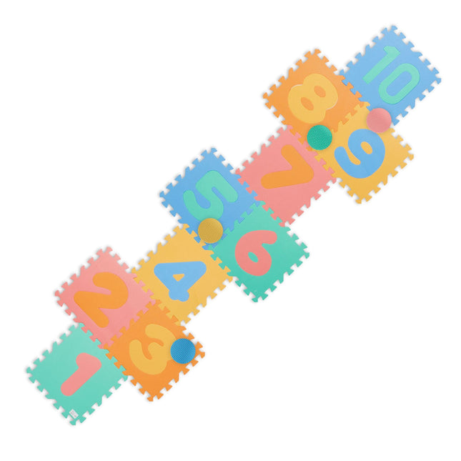 Puzzle mat with numbers